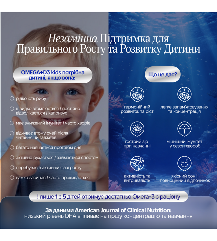 OMEGA+D3 kids — дитяча омега з перуанського анчоуса