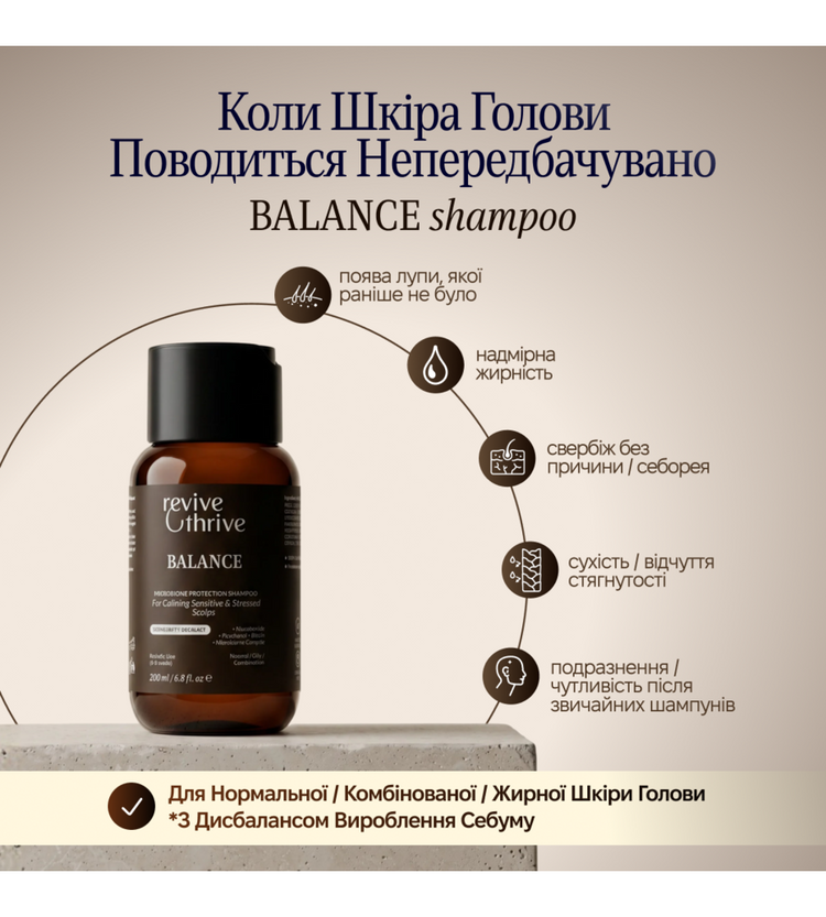 BALANCE — трихологічний шампунь (жирна/чутлива шкіра голови)