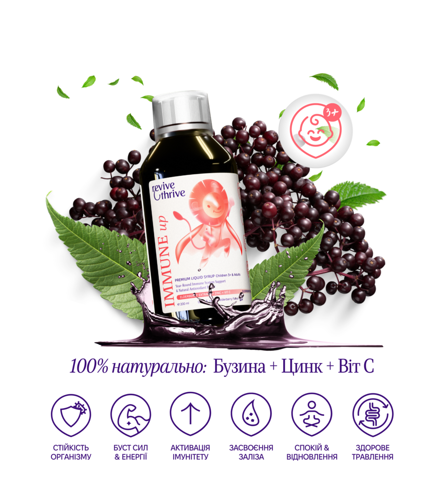 IMMUNE up — сироп чорної бузини (імунітет родини)