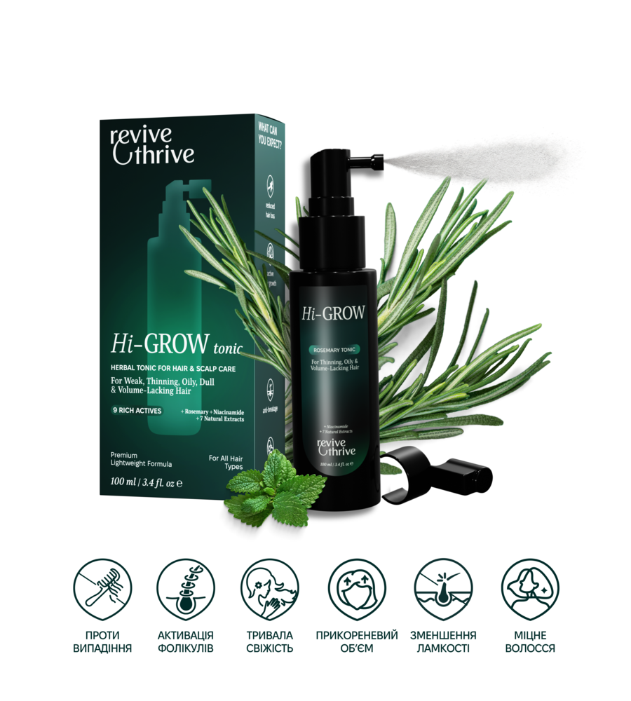 Hi-GROW — тонік-активатор росту волосся з розмарином
